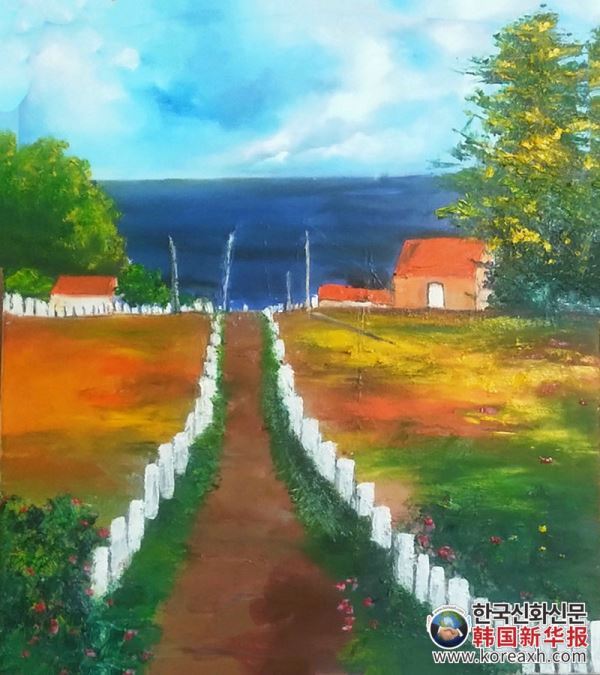 田迎人风景油画《比利时·克鲁贝克小镇》