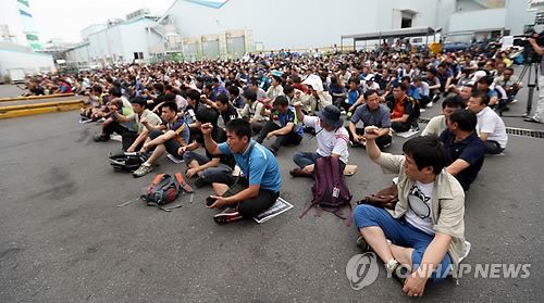 现代汽车工会今日起进行部分罢工